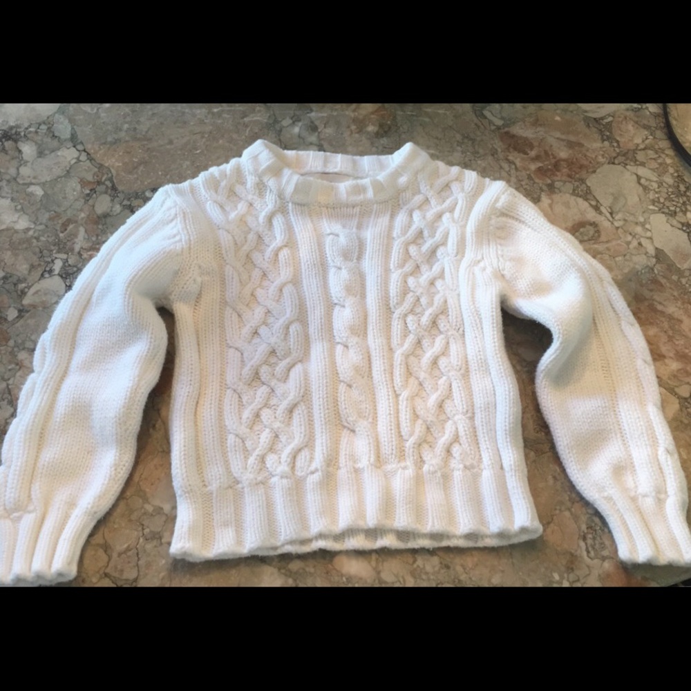 Strasburg Ivory cable knit sweater
